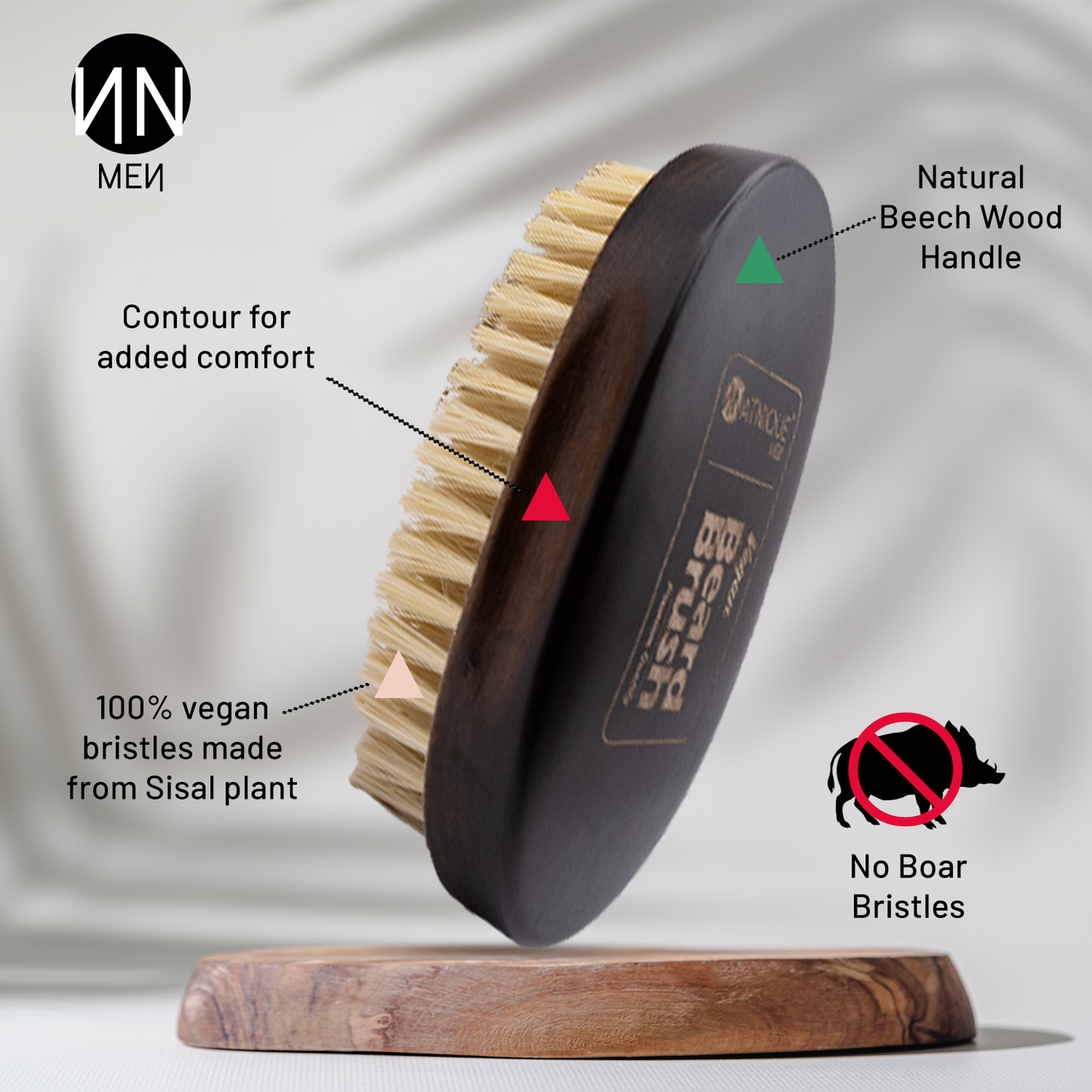 Vegan Beard Brush - 100% Natural and Vegan