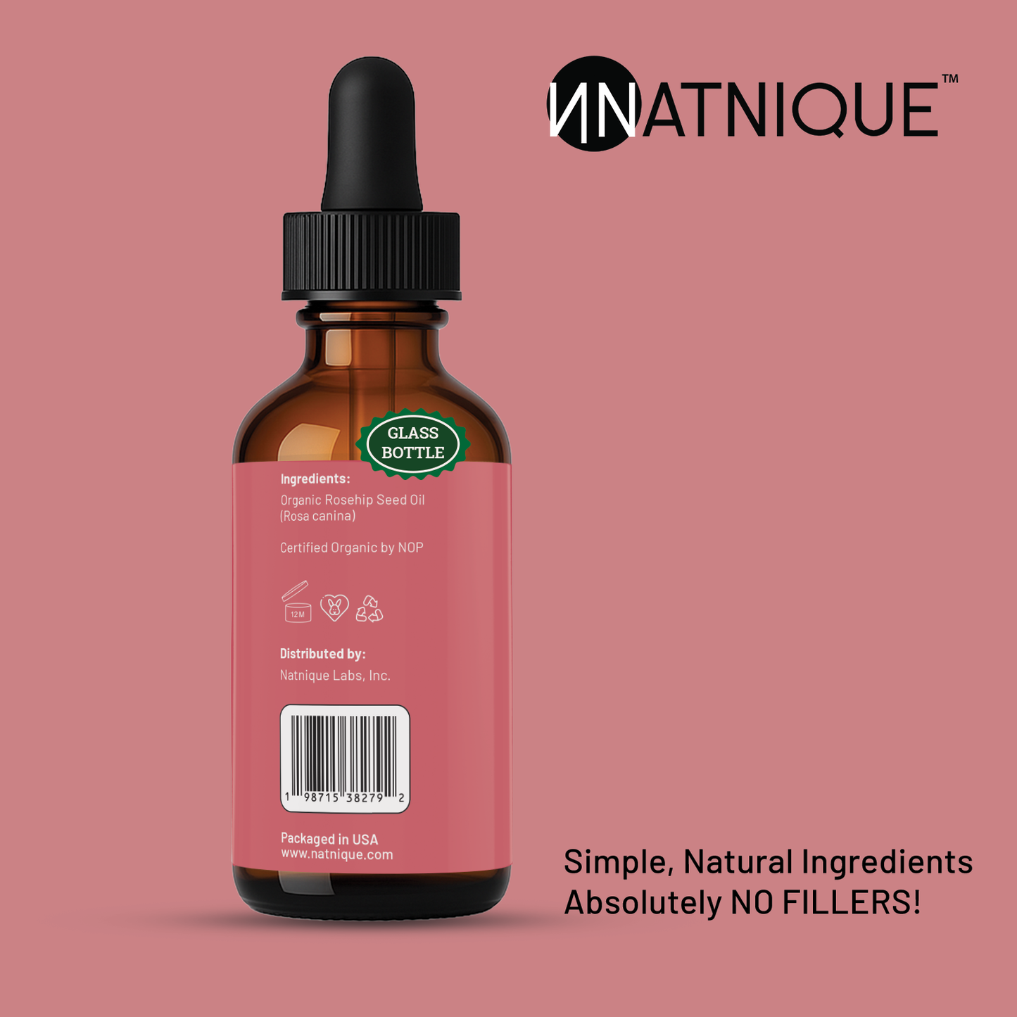 Rosehip Seed Oil - USDA Certified Organic