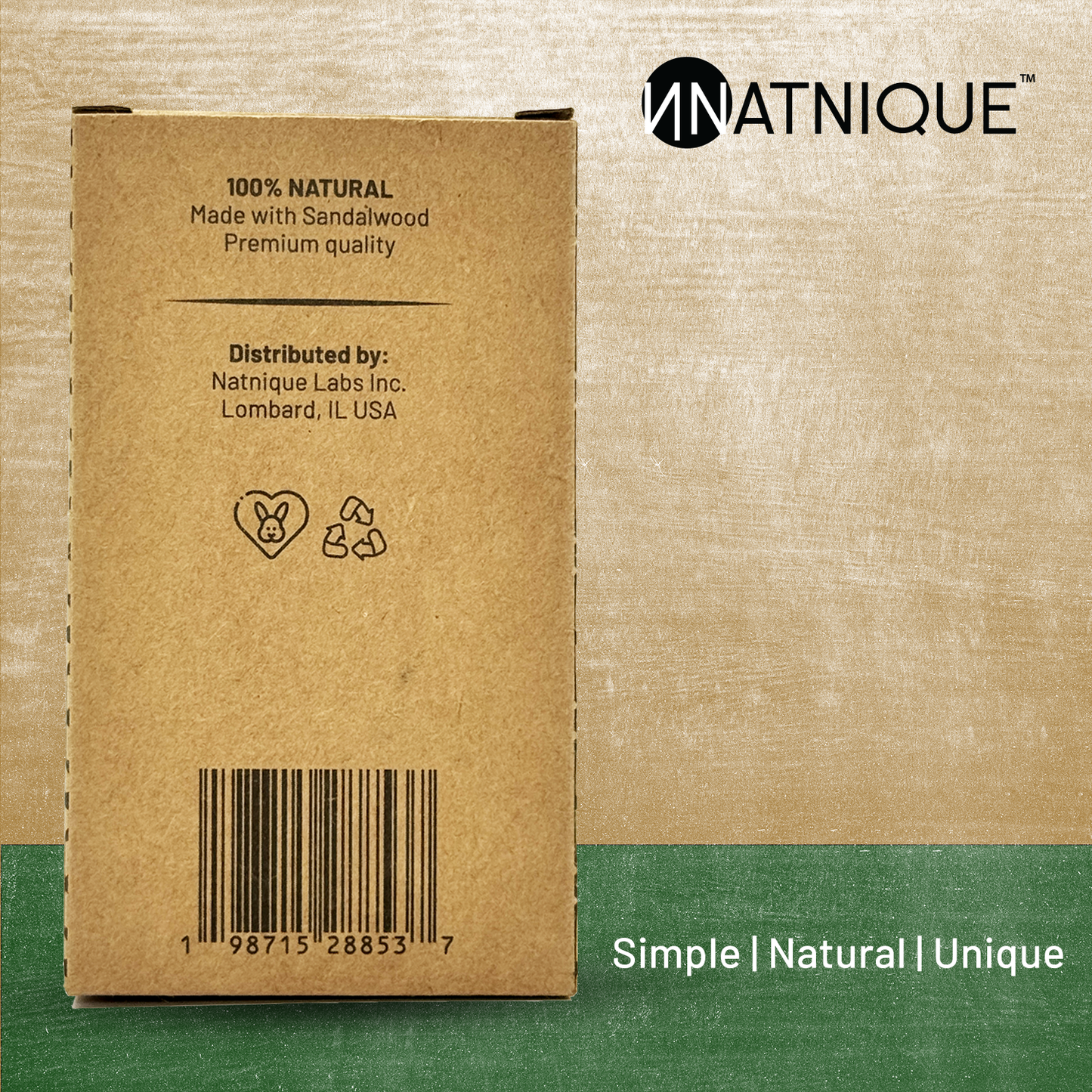 Natnique Wooden Scalp Massager – Handmade 100% Natural Green Sandalwood Comb with Wide Teeth