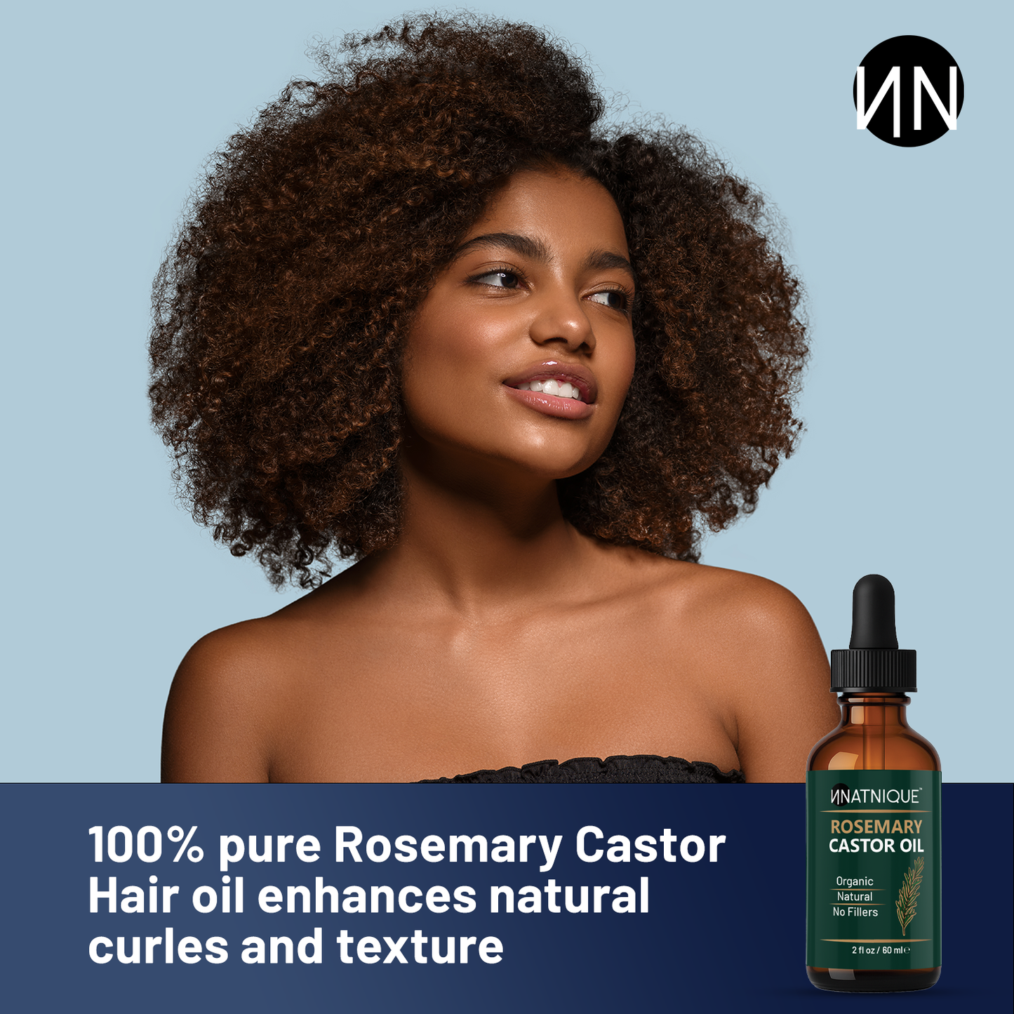Natnique Rosemary Castor Oil - Organic (2 Oz)