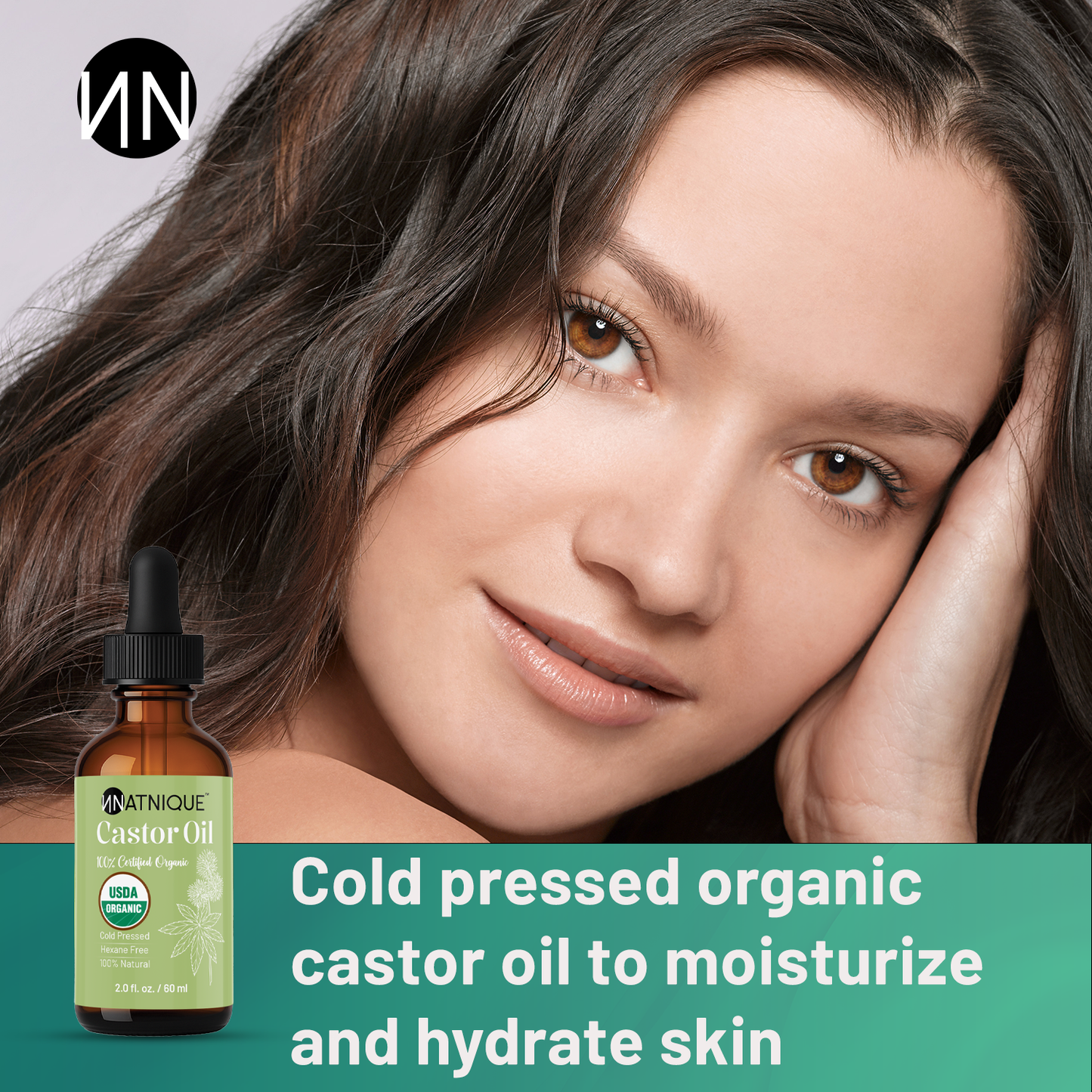 Natnique Castor Oil - USDA Certified Organic (2 Oz)