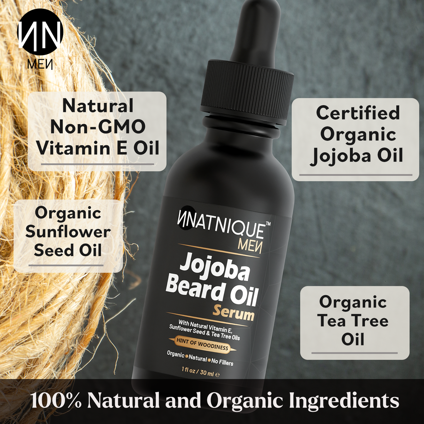 Jojoba Beard Oil Serum- Premium Grade Organic Beard Oil (1 oz)