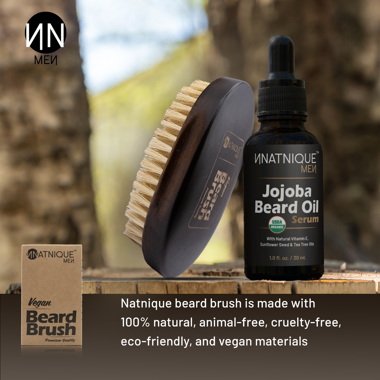 Vegan Beard Brush - 100% Natural and Vegan