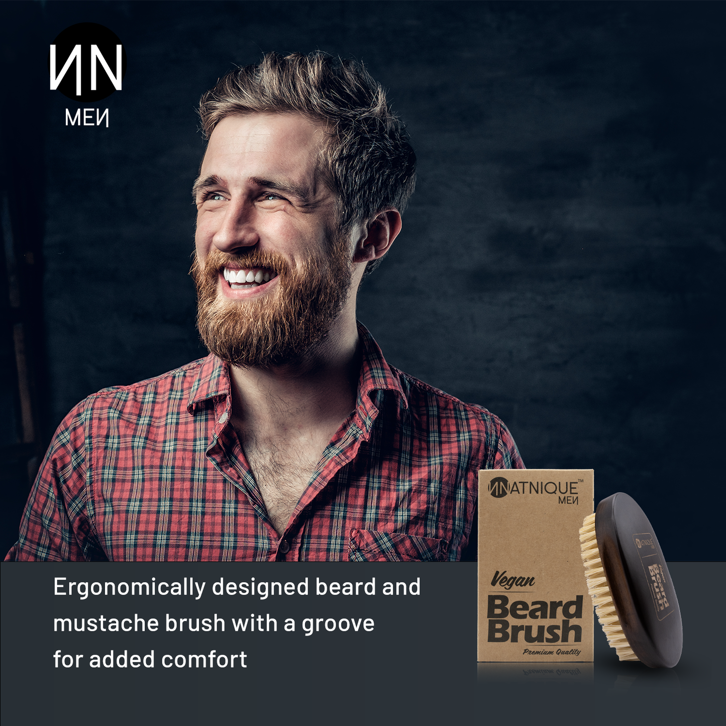 Vegan Beard Brush - 100% Natural and Vegan