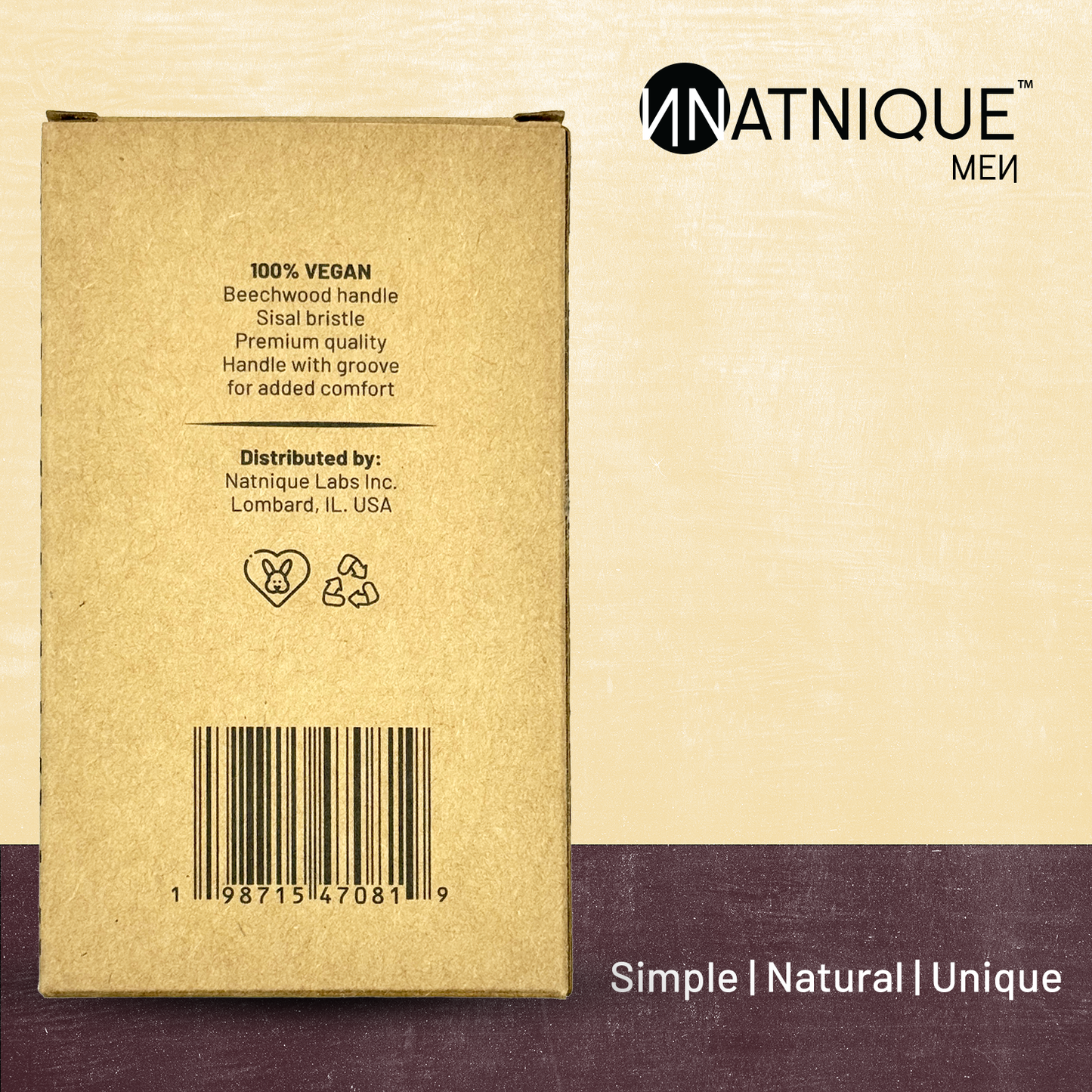 Vegan Beard Brush - 100% Natural and Vegan