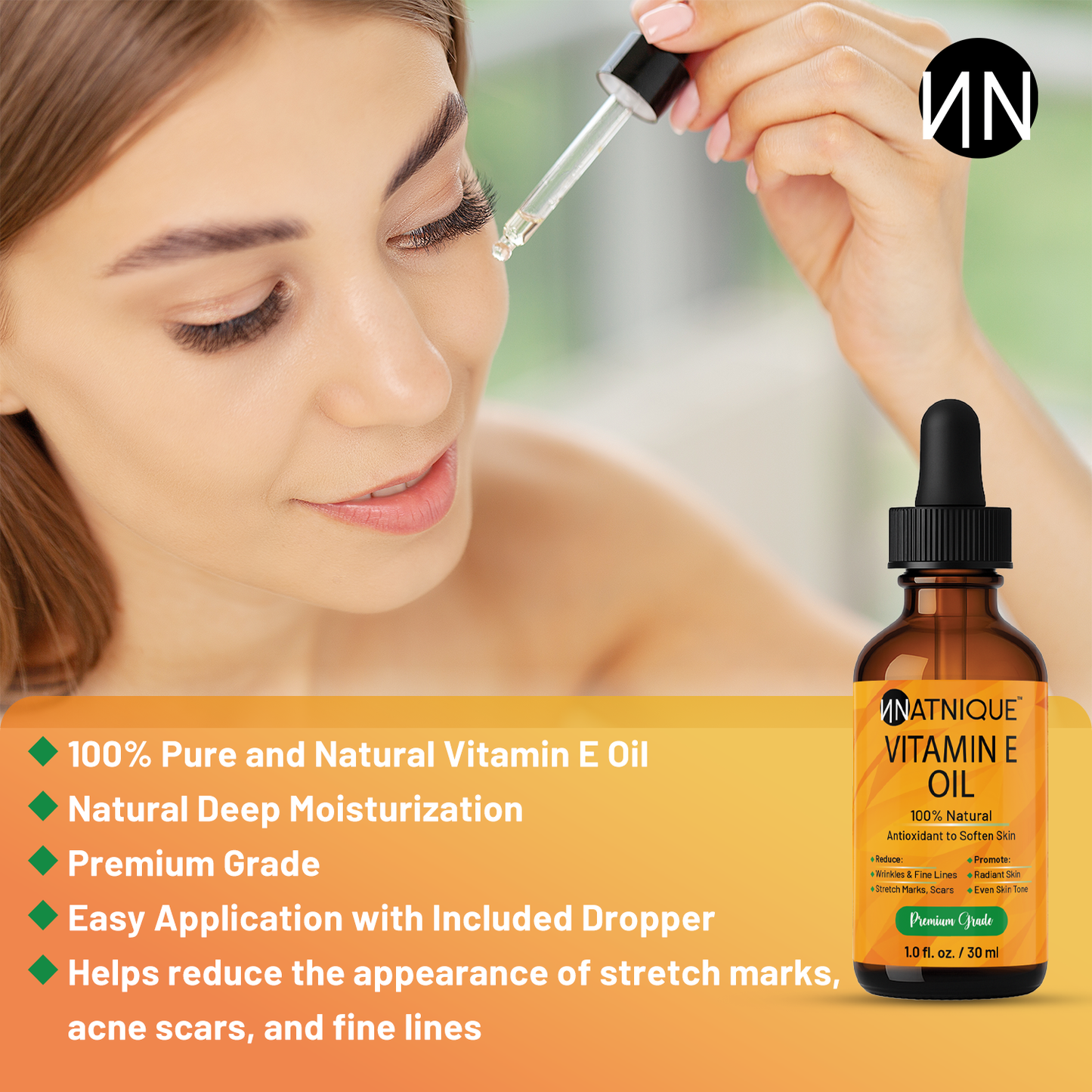 Vitamin E Oil - Premium Grade Natural Non-GMO