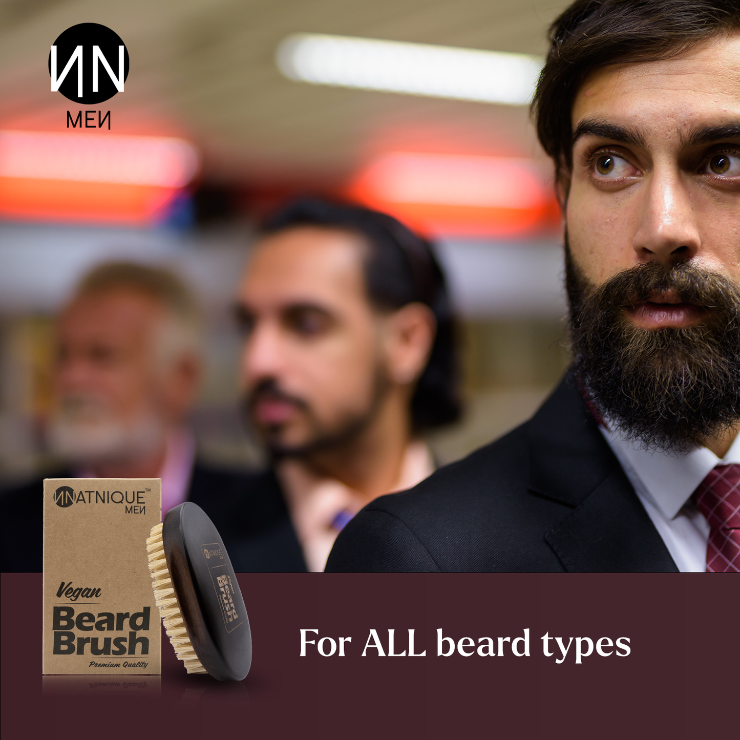 Vegan Beard Brush - 100% Natural and Vegan