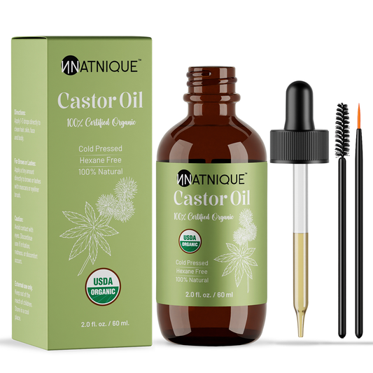 Natnique Castor Oil - USDA Certified Organic (2 Oz)