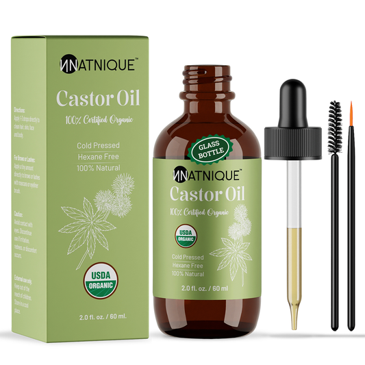 Natnique Castor Oil - USDA Certified Organic (2 Oz)