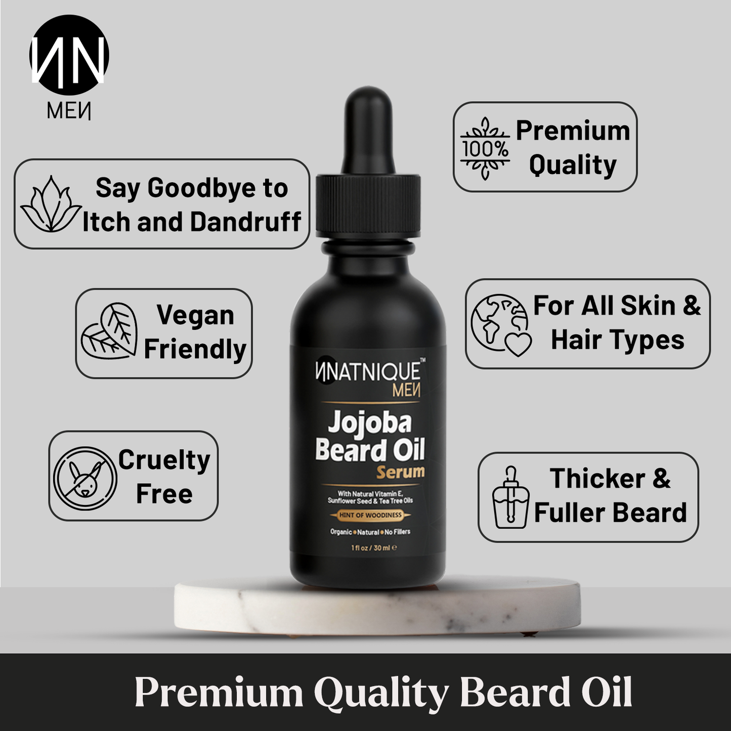 Jojoba Beard Oil Serum- Premium Grade Organic Beard Oil (1 oz)