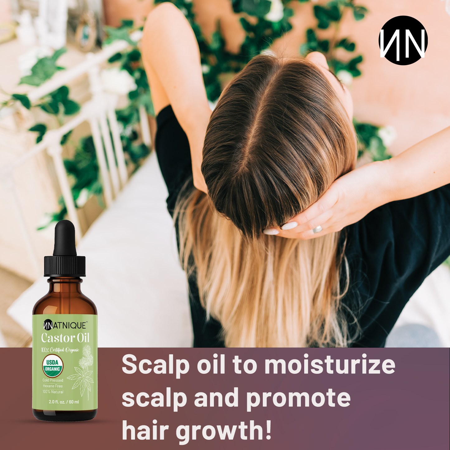 Natnique Castor Oil - USDA Certified Organic (2 Oz)