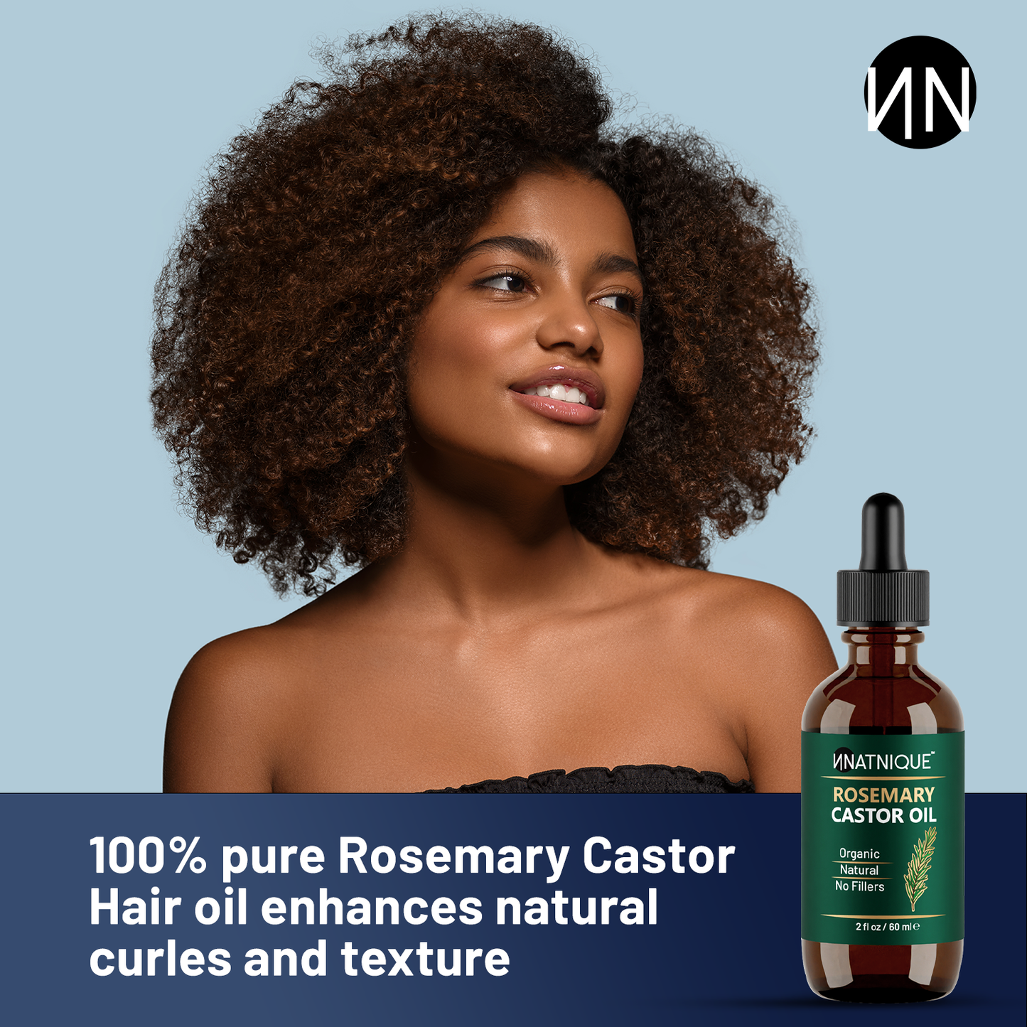 Natnique Rosemary Castor Oil - Organic (2 Oz)