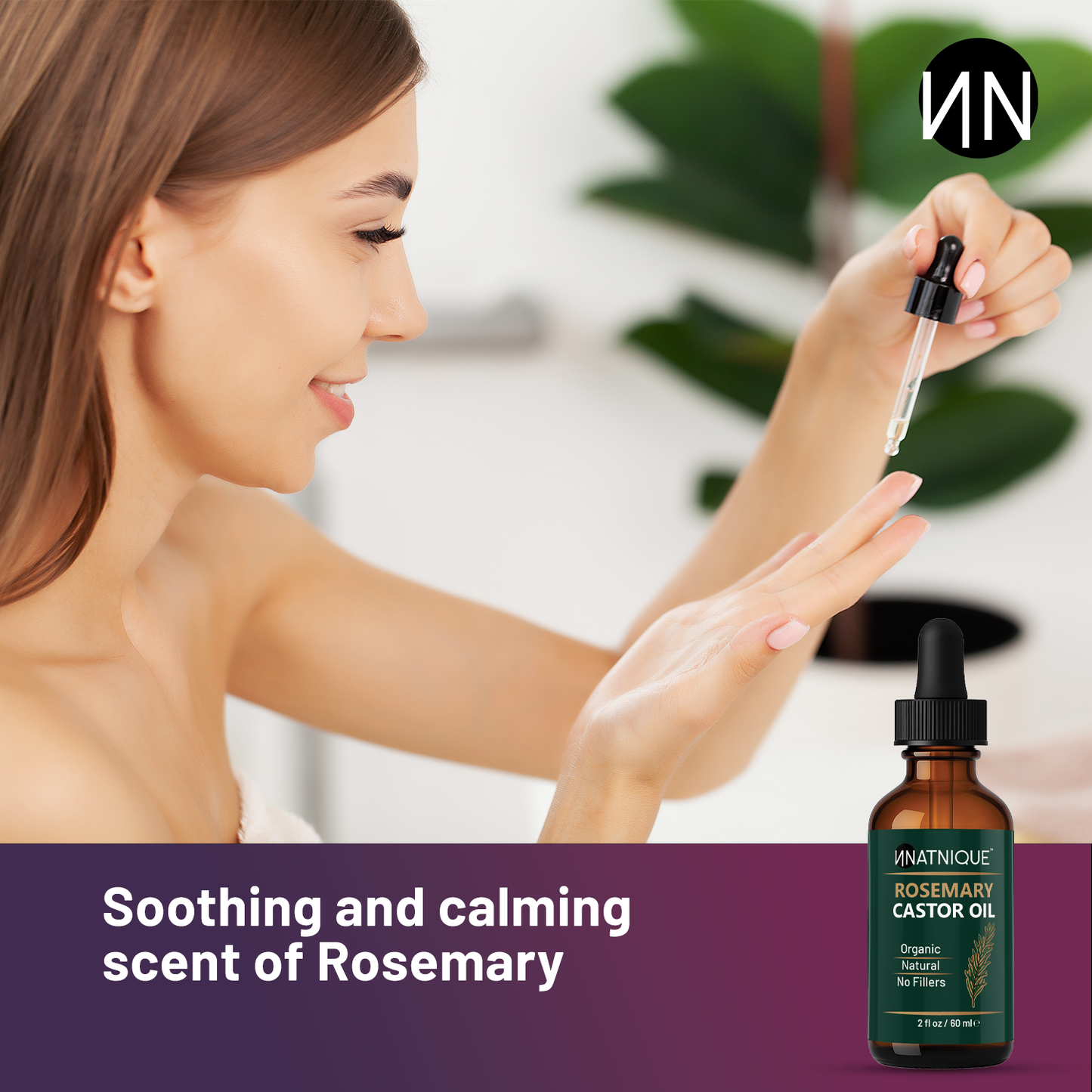 Natnique Rosemary Castor Oil - Organic (2 Oz)