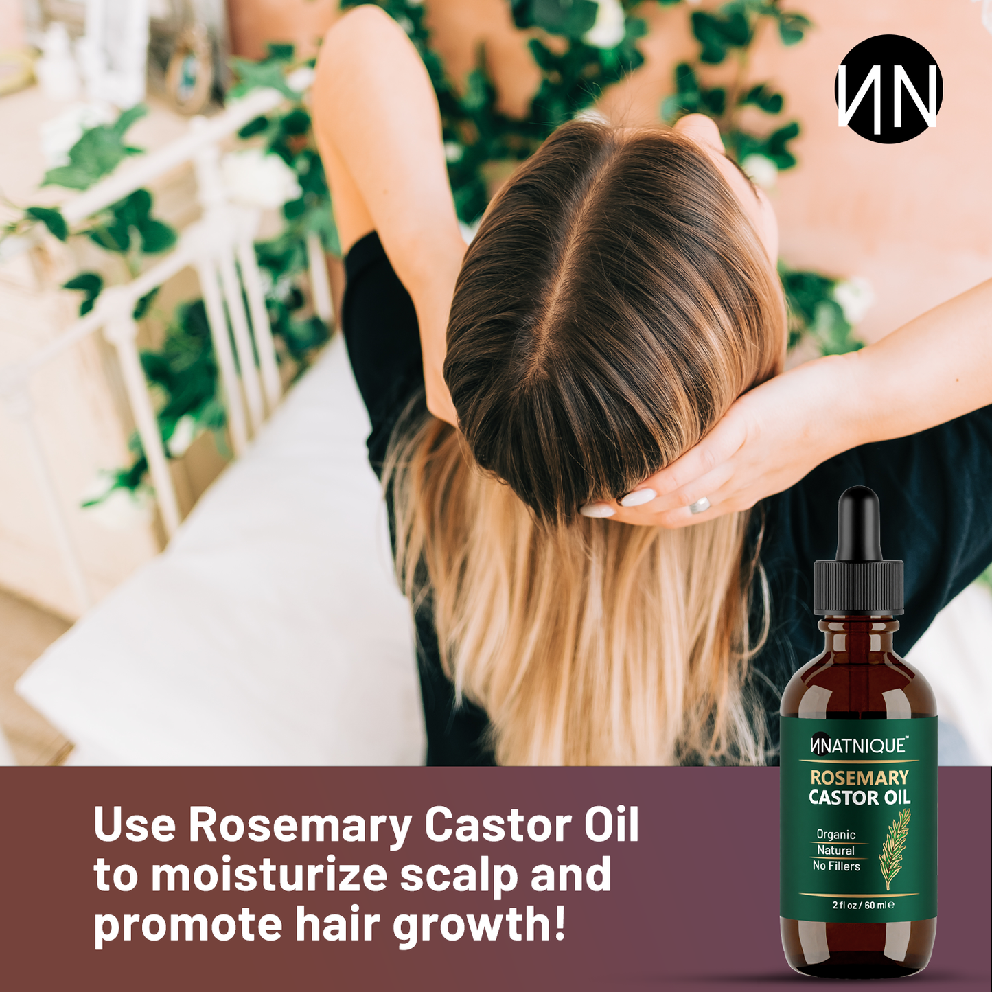 Natnique Rosemary Castor Oil - Organic (2 Oz)
