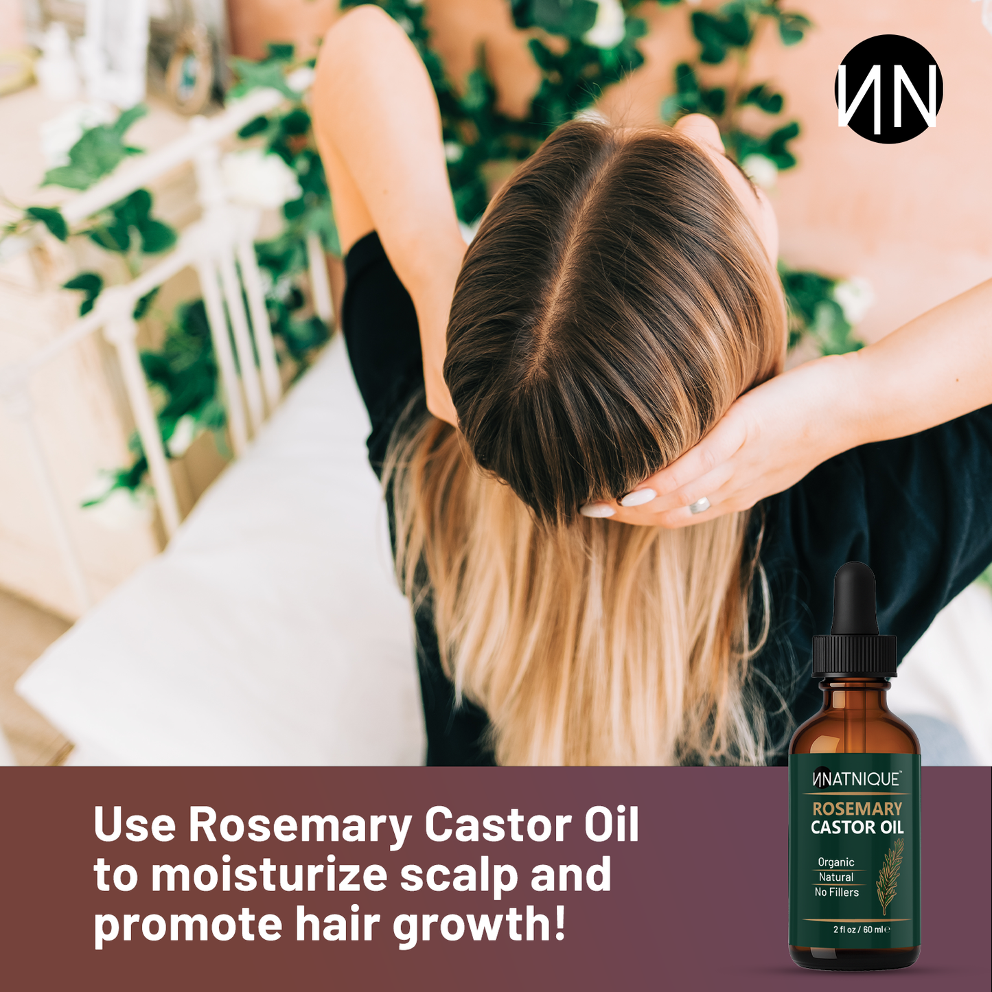Natnique Rosemary Castor Oil - Organic (2 Oz)