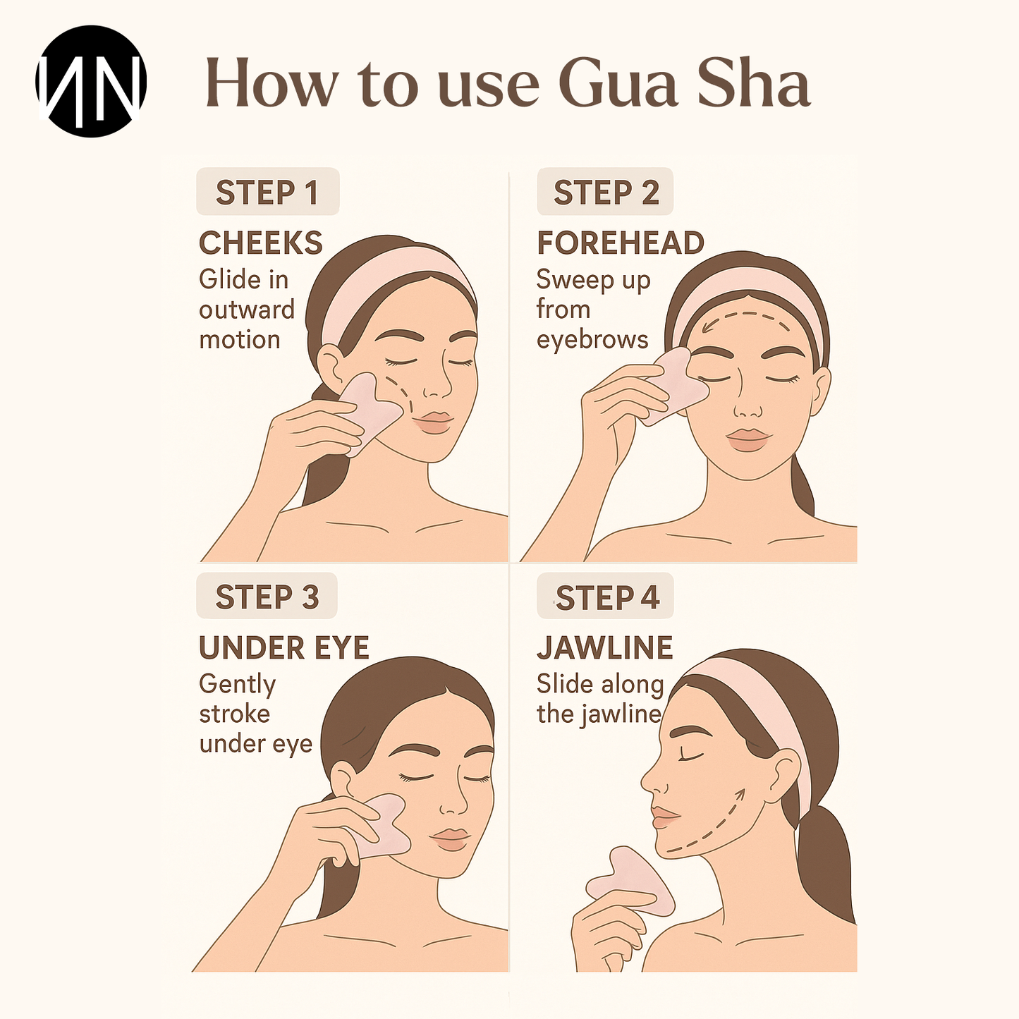 Stainless Steel Heart Gua Sha Tool for Body, Neck, Eyes. Massager with Travel Pouch