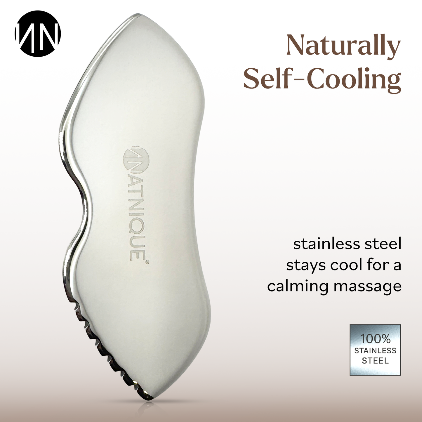 Stainless Steel Board Gua Sha Tool for Body, Neck, Eyes. Massager with Travel Pouch