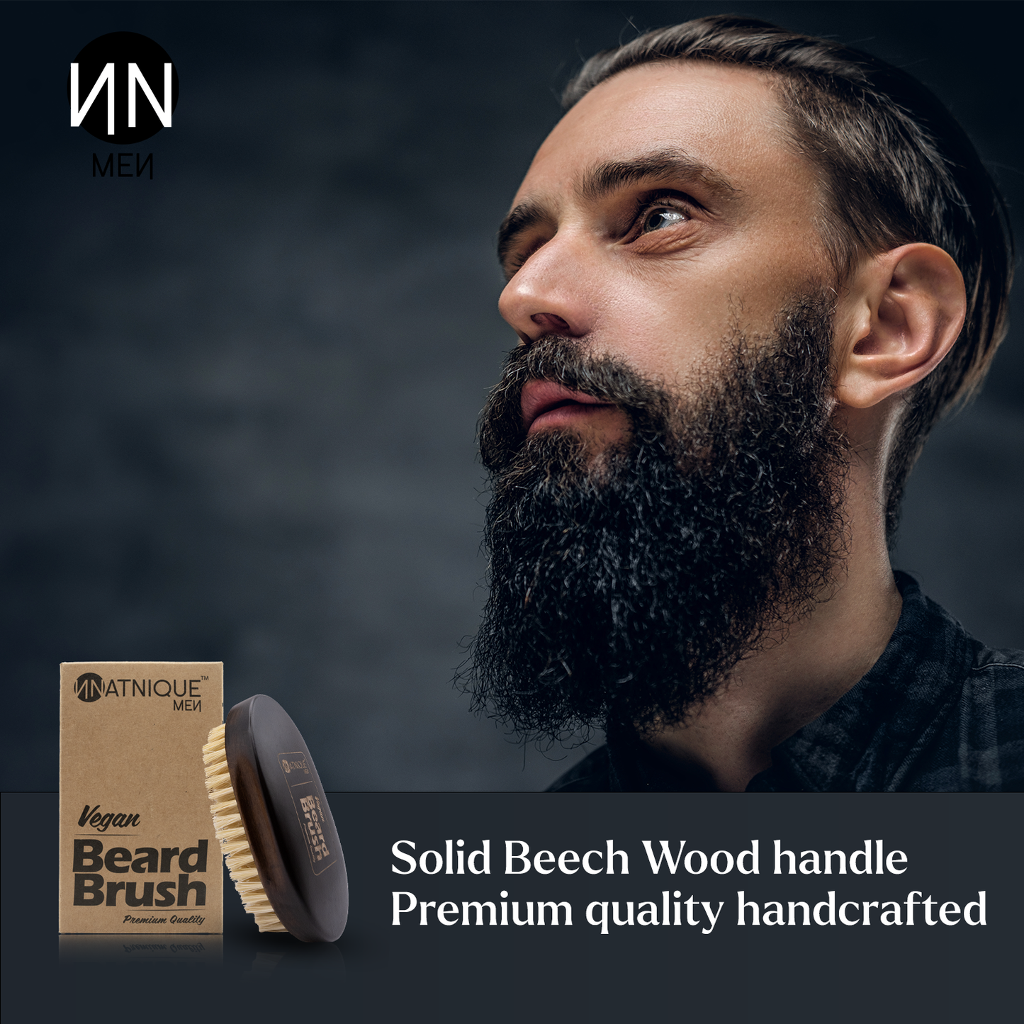 Vegan Beard Brush - 100% Natural and Vegan