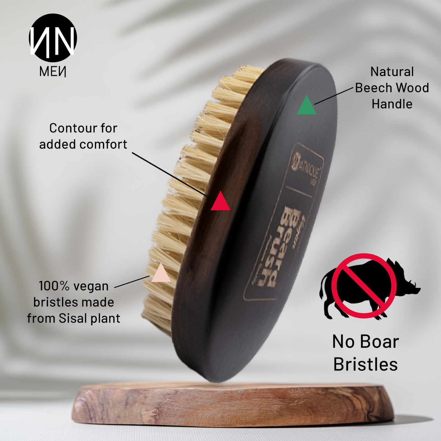 Vegan Beard Brush - 100% Natural and Vegan