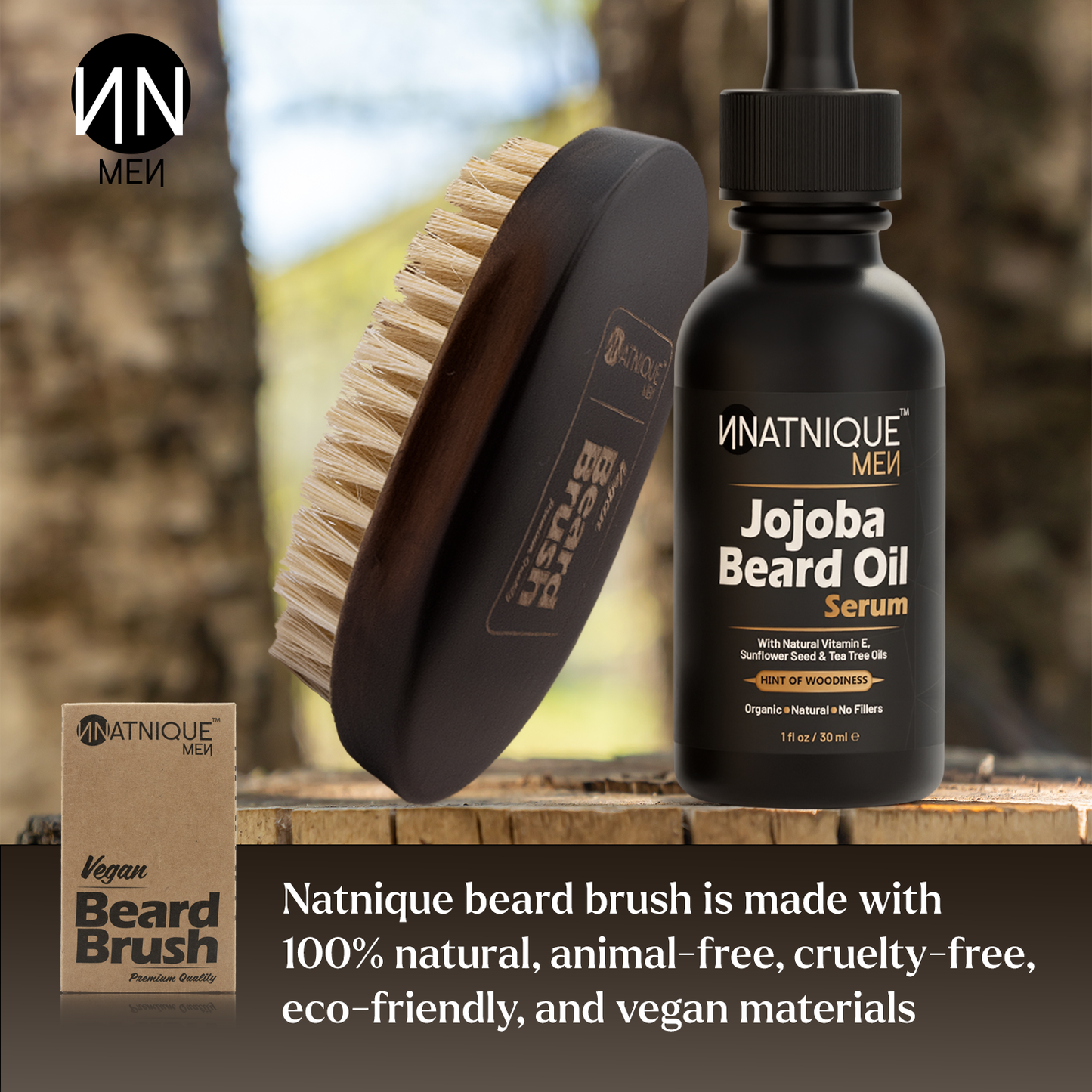 Vegan Beard Brush - 100% Natural and Vegan