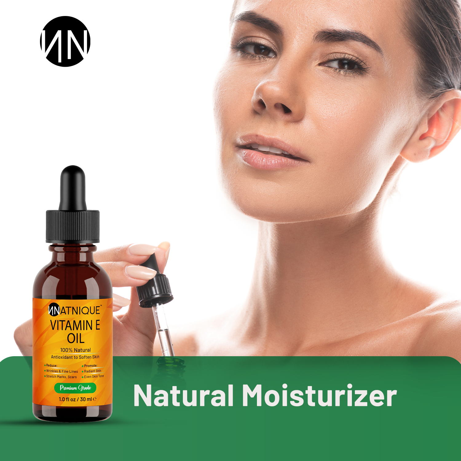 Natnique Vitamin E Oil 1oz 100% Natural for Nails, Hair, Face, Eyebrows, Eyelashes, and Body. Non-GMO, Natural D-Alpha Tocopherol. for Na Natnique Vitamin E Oil 1oz 100% Natural for Nails, Hair, Face, Eyebrows, Eyelashes, and Body. Non-GMO, Natural D-Alpha Tocopherol. for Na