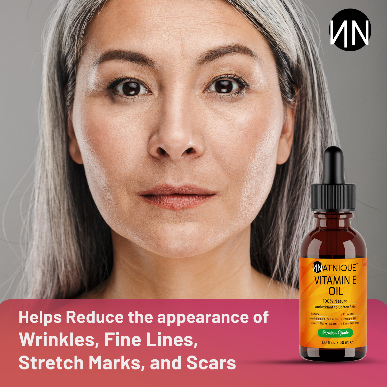 Natnique Vitamin E Oil 1oz 100% Natural for Nails, Hair, Face, Eyebrows, Eyelashes, and Body. Non-GMO, Natural D-Alpha Tocopherol. for Na Natnique Vitamin E Oil 1oz 100% Natural for Nails, Hair, Face, Eyebrows, Eyelashes, and Body. Non-GMO, Natural D-Alpha Tocopherol. for Na
